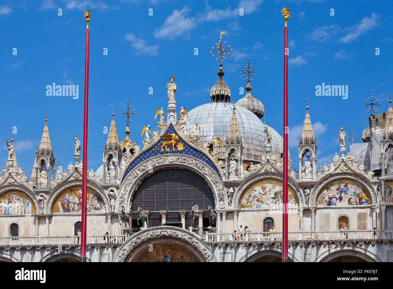 Basilica di San Marco, Piazza San Marco, Venezia, Italia Foto Stock