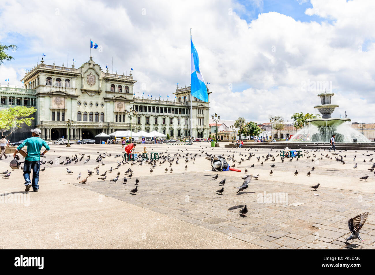 Città del Guatemala, Guatemala - 5 Settembre 2018: Palazzo Presidenziale chiamato Palazzo Nazionale della Cultura in Plaza de la Constitucion nella città capitale. Foto Stock