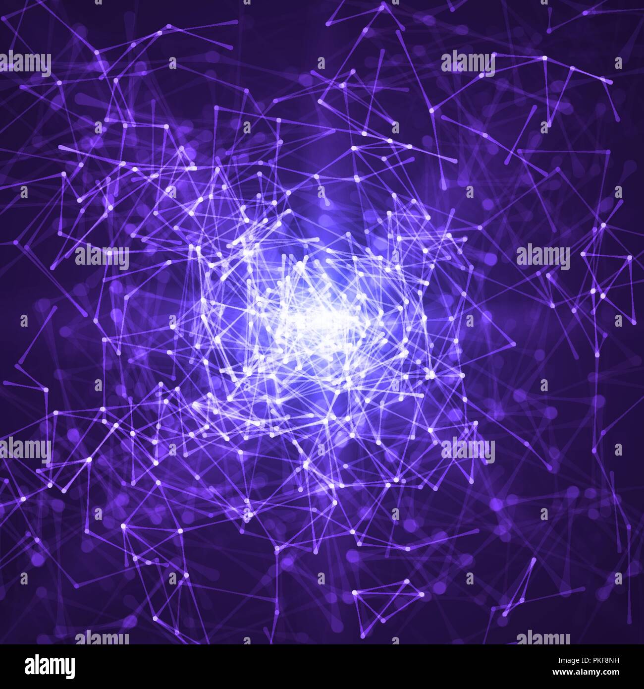 La sorgente di luce e linee collegate. illustrazione vettoriale Illustrazione Vettoriale