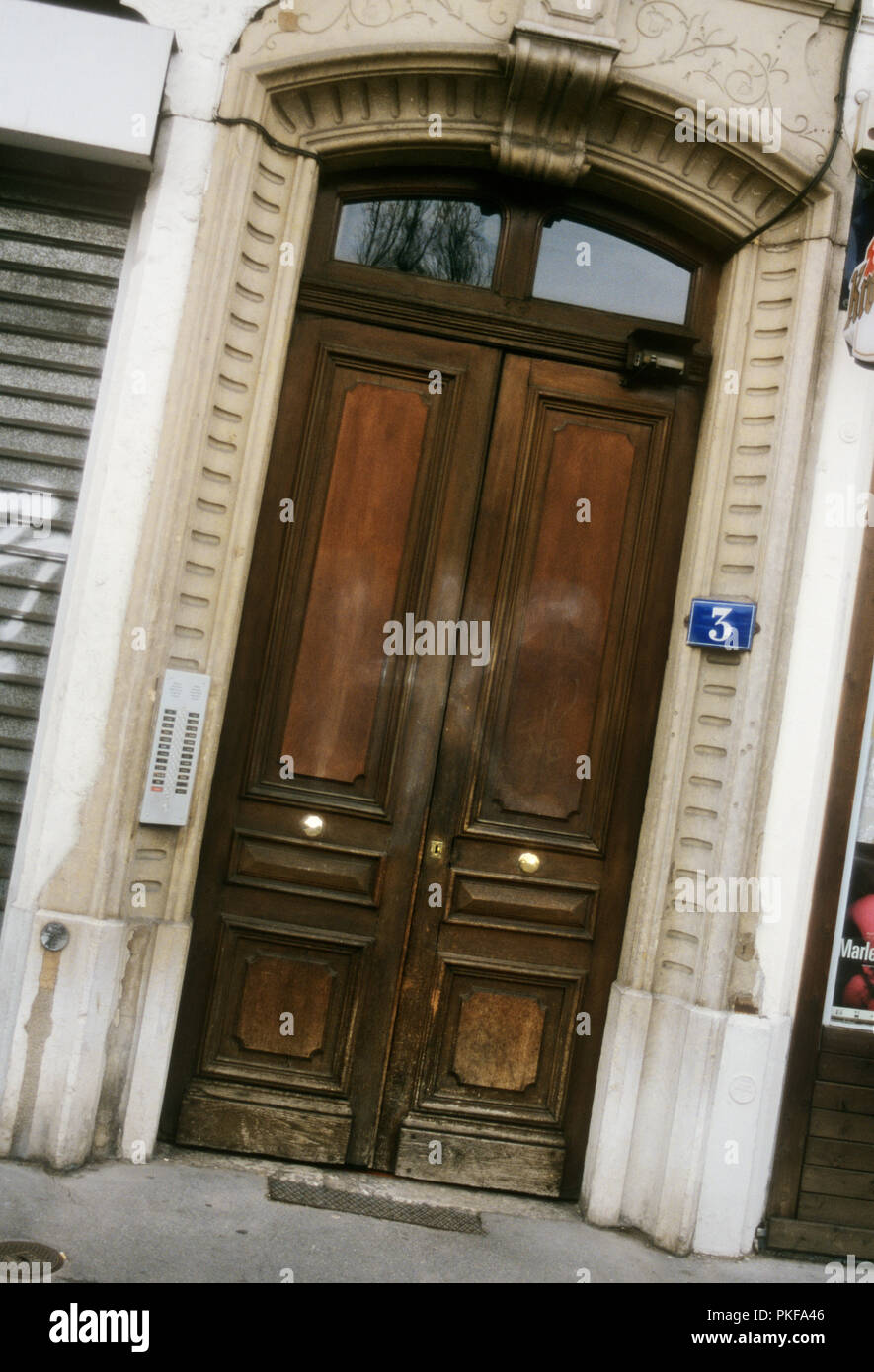 La casa sul Cours de Verdun Recamier nr. 3 a Lione dove musicista francese Jean Michel Jarre crebbe con i suoi nonni a Lione (Francia, 16/03/2 Foto Stock