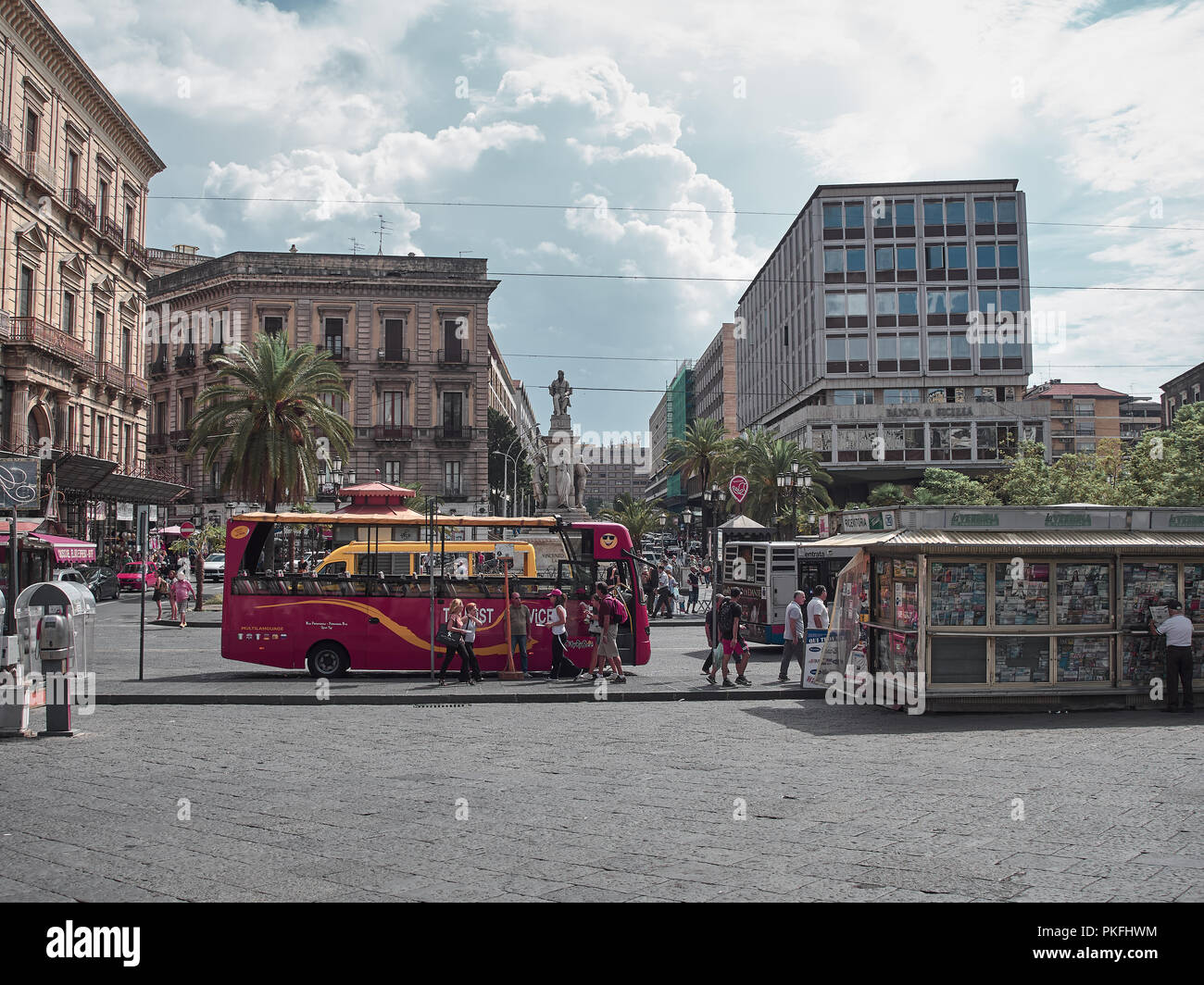 Catania, Italia - 22 agosto 2018: Colpo di Catania in un giorno d'estate. Catania, Sicilia Foto Stock