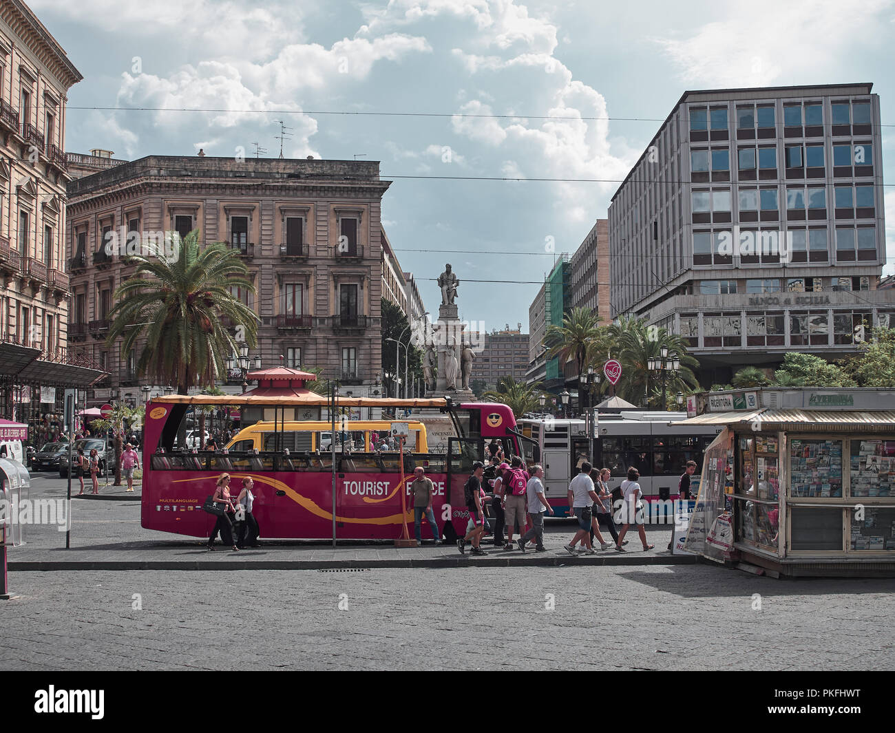 Catania, Italia - 22 agosto 2018: Colpo di Catania in un giorno d'estate. Catania, Sicilia Foto Stock