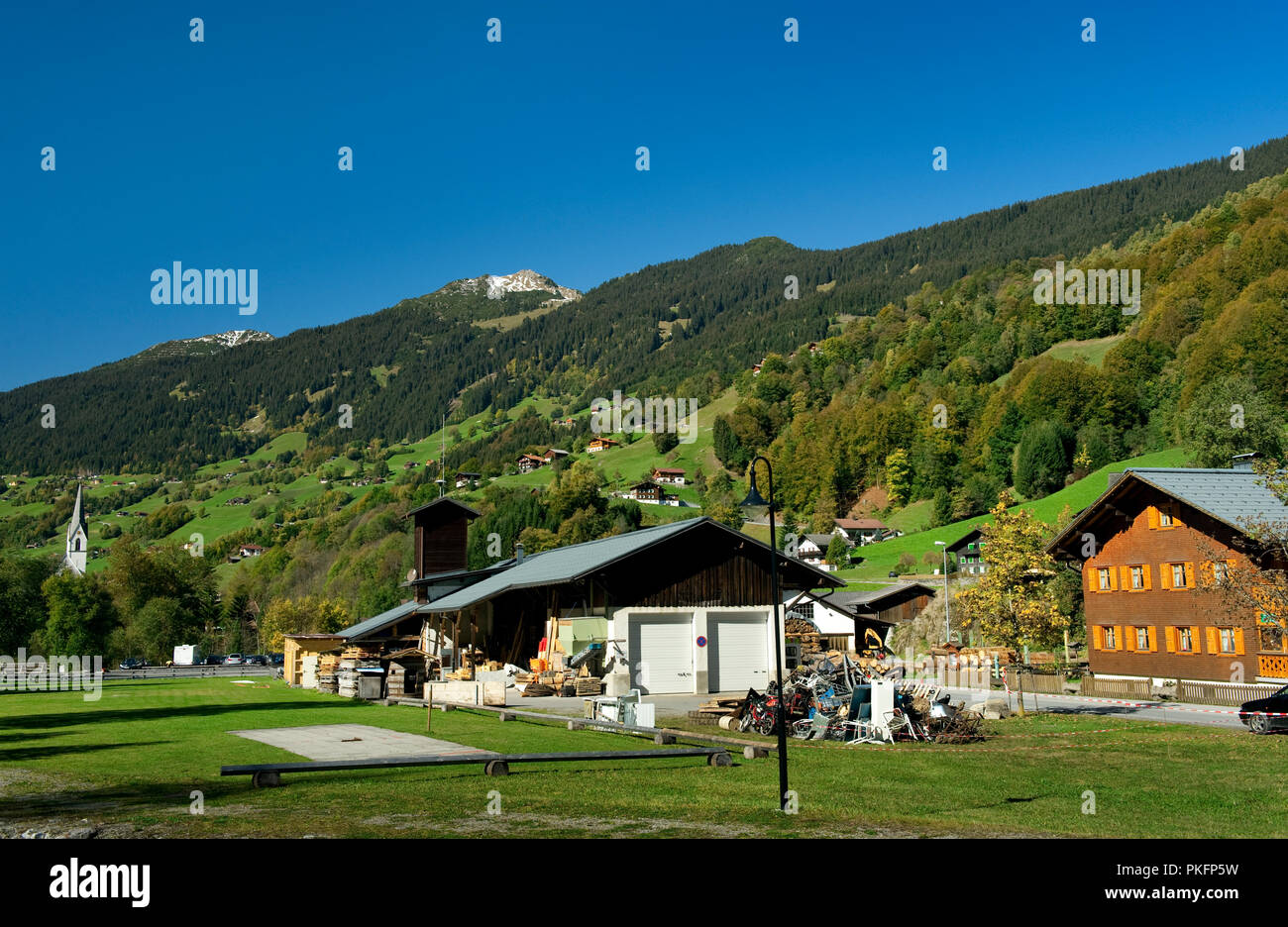 Impressioni della valle Silbertal in Vorarlberg (Austria, 15/10/2011) Foto Stock