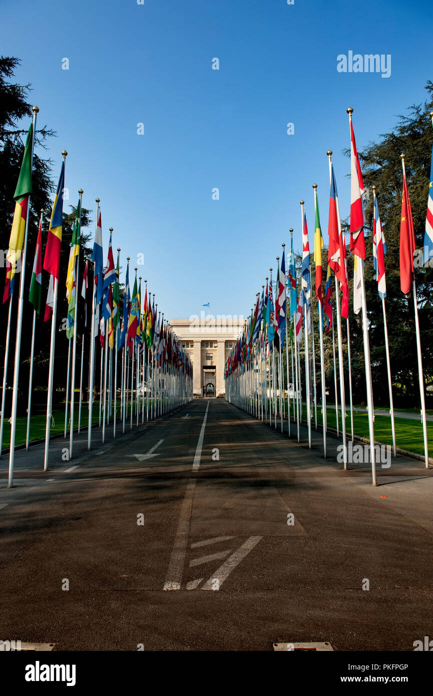 L Ufficio delle Nazioni Unite a Ginevra (Svizzera, 17/04/2010) Foto Stock