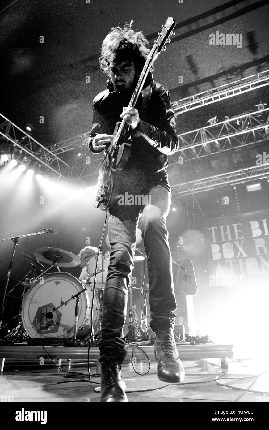 Belga di rock band è la scatola nera rivelazione, padiglione nel tendone dell'ultimo giorno della Casa Blanca festival in Hemiksem (Belgio, 08/08/2009) Foto Stock