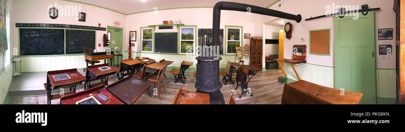 Leclaire, Iowa, USA. 5 Sep, 2018. Recentemente completato la sola camera presentano scuola/aggiunta al museo di Buffalo Bill in LeClaire, Iowa. Credito: Kevin E. Schmidt/Quad-City volte/Quad-City volte/ZUMA filo/Alamy Live News Foto Stock