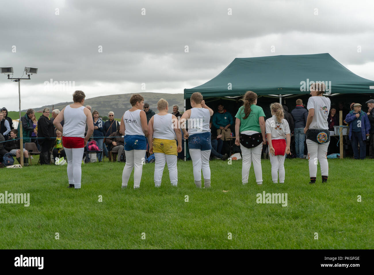 Lake District, UK. Xiii Sep 2018. Il Cumberland e Westmorland lottatori a Westmorland County Show 2018 Credit: SnapImages/Alamy Live News Foto Stock