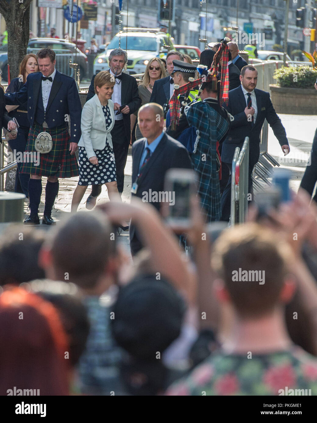 Primo ministro - Nicola storione, Sir Tom Hunter Foundation cena, EICC, Edimburgo, 23 maggio 2017 Foto Stock