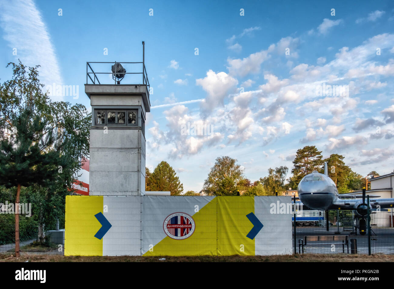 Berlino Dahlem, AlliiertenMuseum. Museo degli Alleati. Il museo documenta la storia politica e militare ruoli degli alleati occidentali Foto Stock