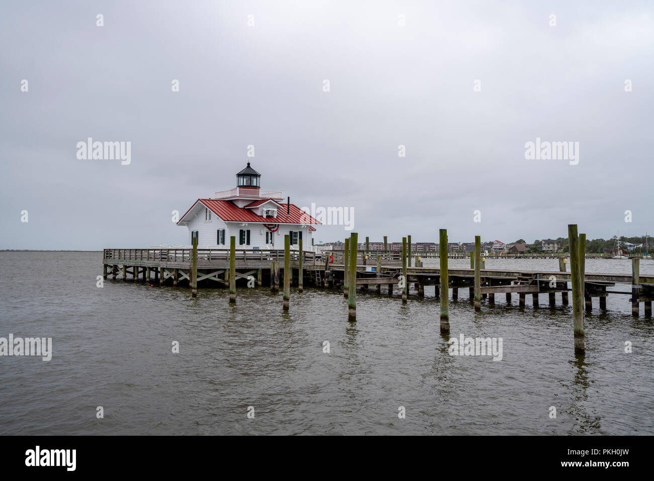 Le paludi di Roanoke faro è spesso uno dei più trascurati del Outer Banks fari, semplicemente a causa della sua piccola statura, visibi limitata Foto Stock