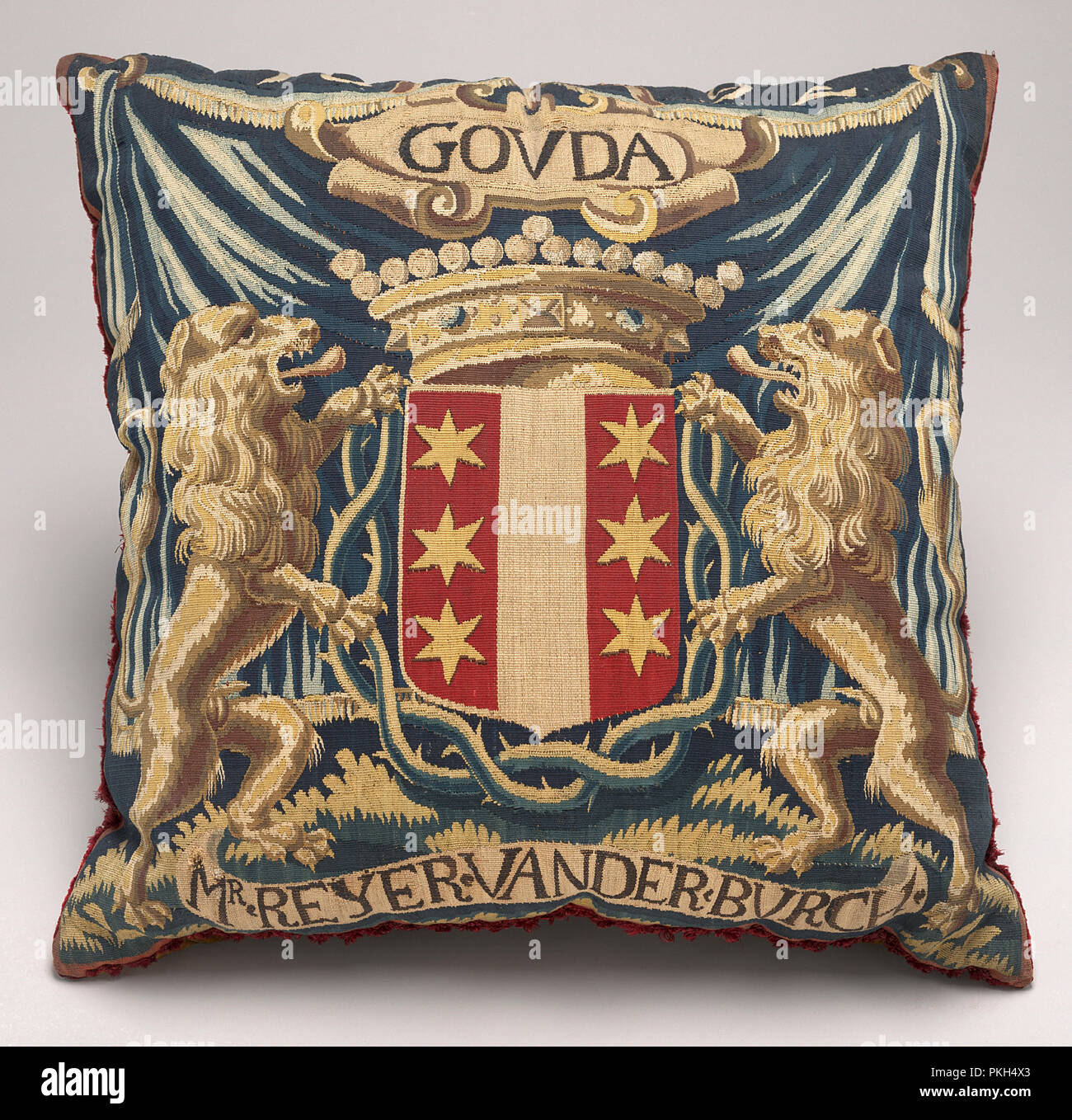 Arazzo-coperta cuscino. Data: c. 1675/1725. Museo: National Gallery of Art di Washington DC. Autore: Netherlandish XVII o XVIII secolo. Foto Stock