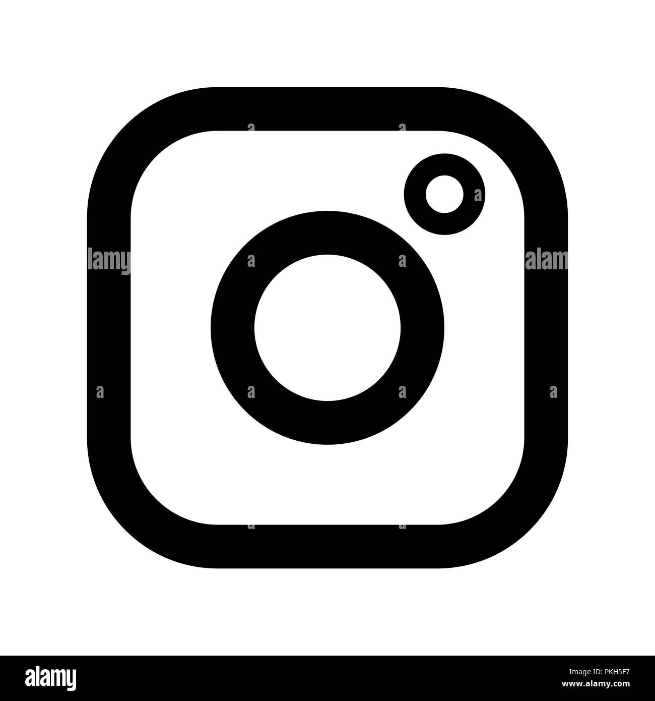 Icona simbolo del design piatto della fotocamera per la photographe Illustrazione Vettoriale