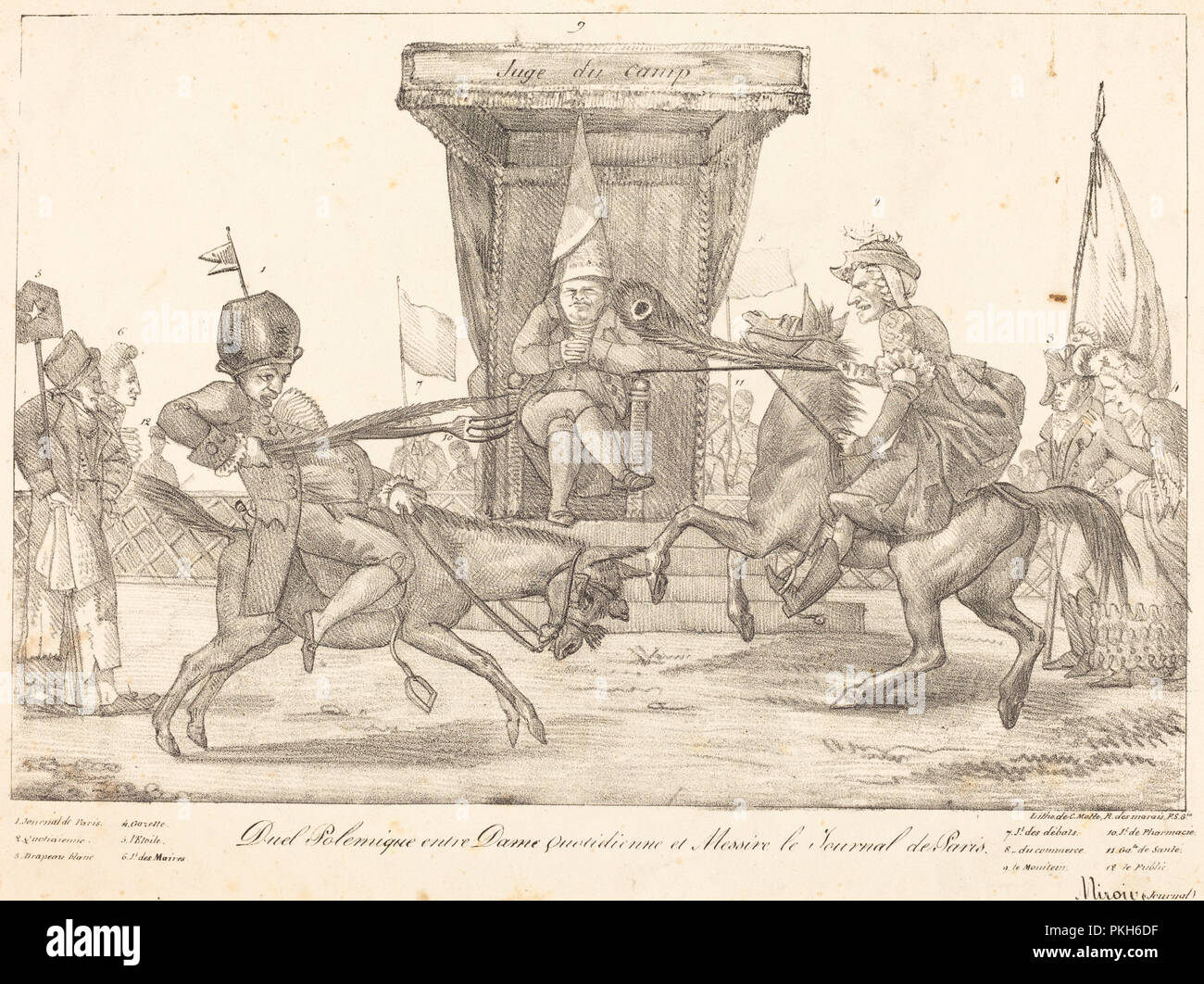 Duello Polemique. Data: 1821. Medium: litografia. Museo: National Gallery of Art di Washington DC. Autore: Eugene Delacroix. Foto Stock