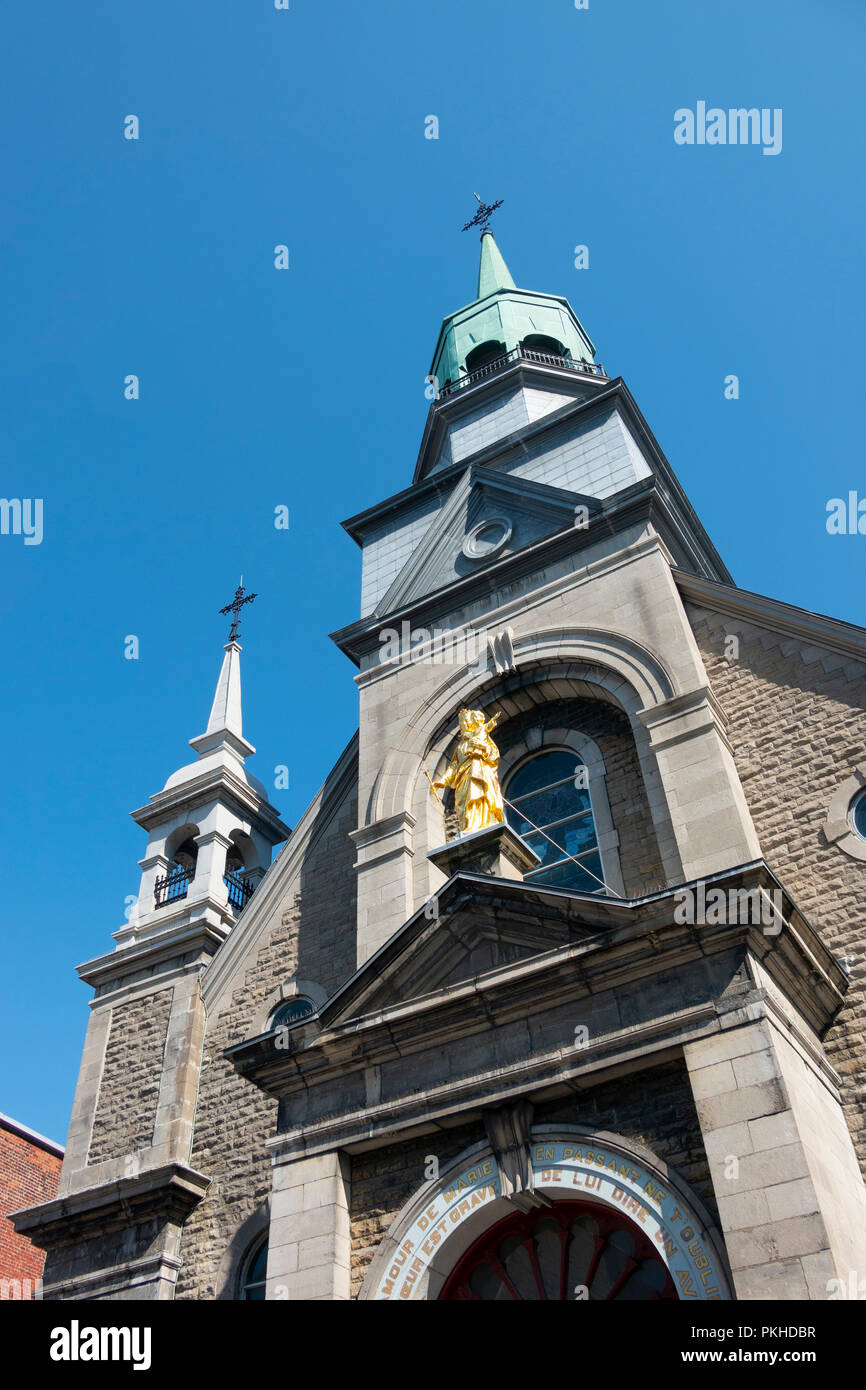 Notre-Dame-de-Bon-Secours cappella sulla Rue Saint-Paul nella Città Vecchia, Montreal, QC, Canada Foto Stock