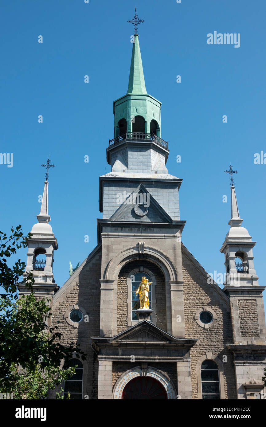 Notre-Dame-de-Bon-Secours cappella sulla Rue Saint-Paul nella Città Vecchia, Montreal, QC, Canada Foto Stock