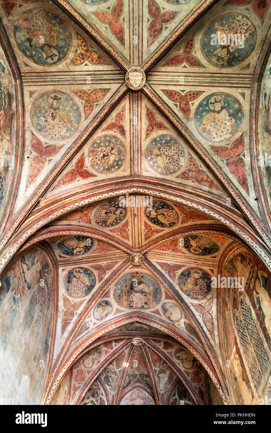Tetto della cappella di Sant'Antonino, Chiesa dei Giacobini, Toulouse, Languedoc, Francia Foto Stock