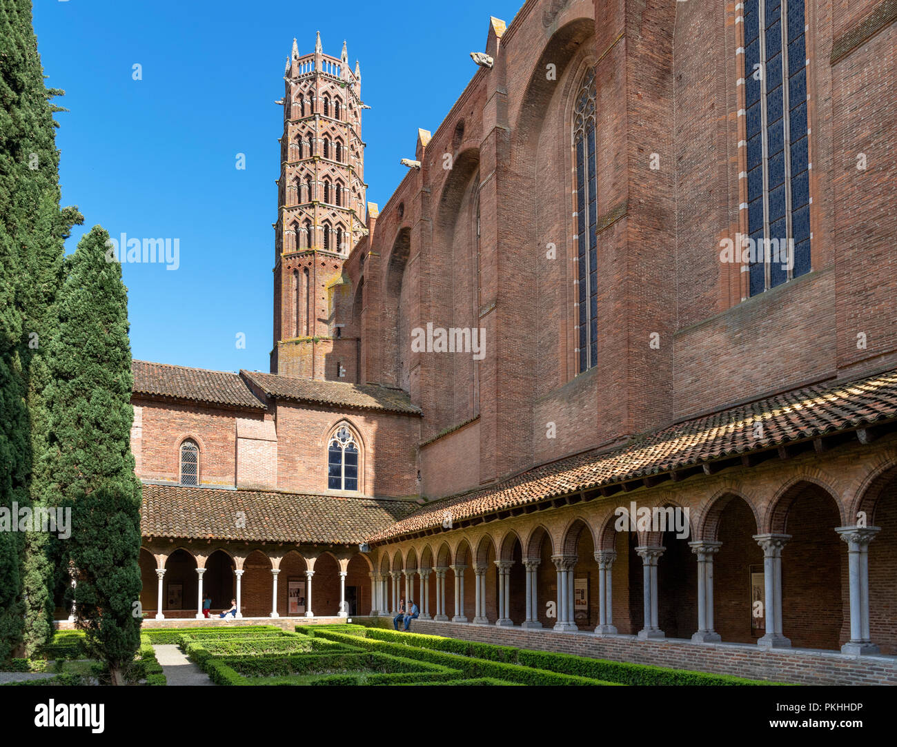 I chiostri della Chiesa dei Giacobini, Toulouse, Languedoc, Francia Foto Stock