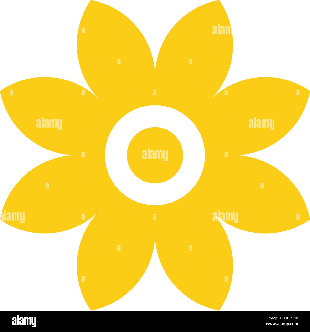 Cerchio fiore icona modello Logo illustrazione vettoriale design Illustrazione Vettoriale