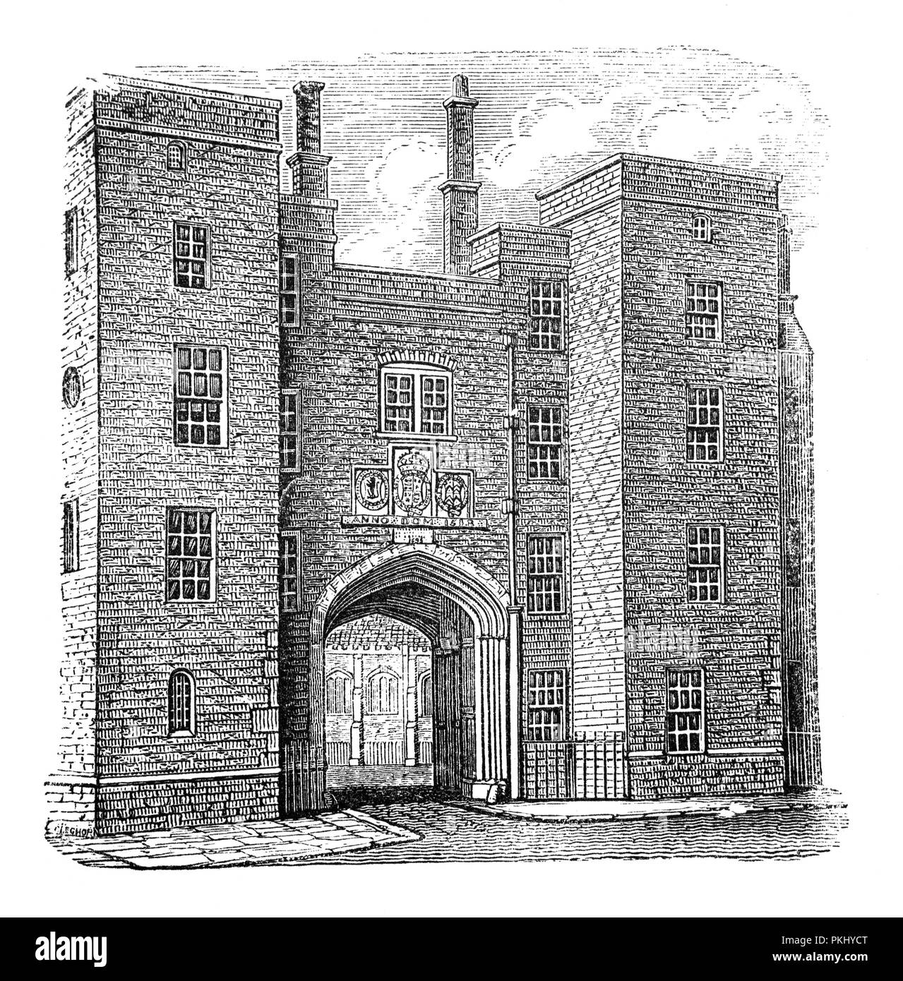 Il Gateway della onorevole Società di LINCOLN' S INN, uno dei quattro Inns Of Court di Londra a cui i " barristers " di Inghilterra e Galles appartengono e dove essi sono chiamati alla barra. (Gli altri tre sono Middle Temple, tempio interno e Gray's Inn.) Lincoln' s Inn è riconosciuto come uno dei più prestigiosi del mondo degli organismi professionali di giudici e avvocati. È situato a Holborn, nel London Borough of Camden, proprio al confine con la città di Londra e la City of Westminster. Foto Stock