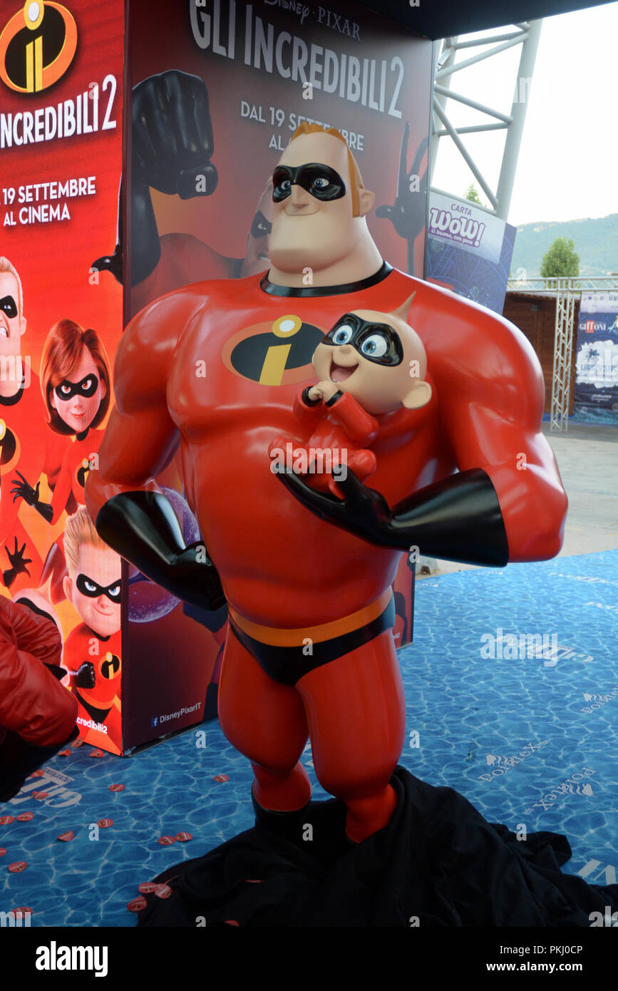 Giffoni Valle Piana, SA, Italia - 21 Luglio 2018 : Anteprime film incredibili 2 al Giffoni Film Festival 2018 - Il 21 luglio 2018 a Giffoni Valle Piana, Foto Stock