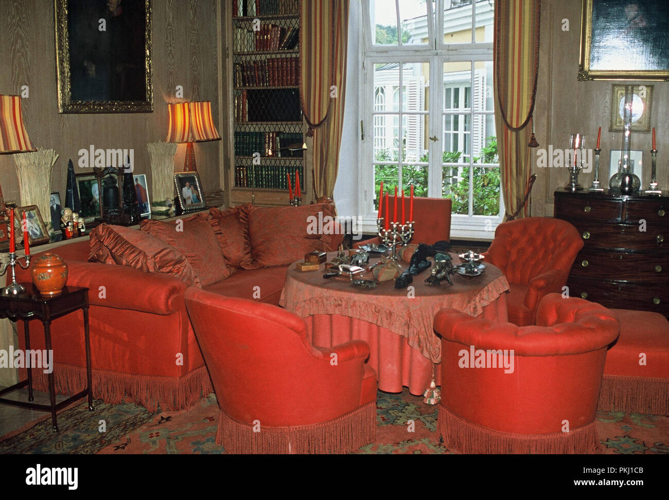 Im Haus des Familiensitz der Bismarcks Schloss Friedrichsruh nahe Amburgo, Deutschland 2006. Nella casa della famiglia residenza del castello di Bismarck Friedrichsruh vicino ad Amburgo, Germania 2006 Foto Stock
