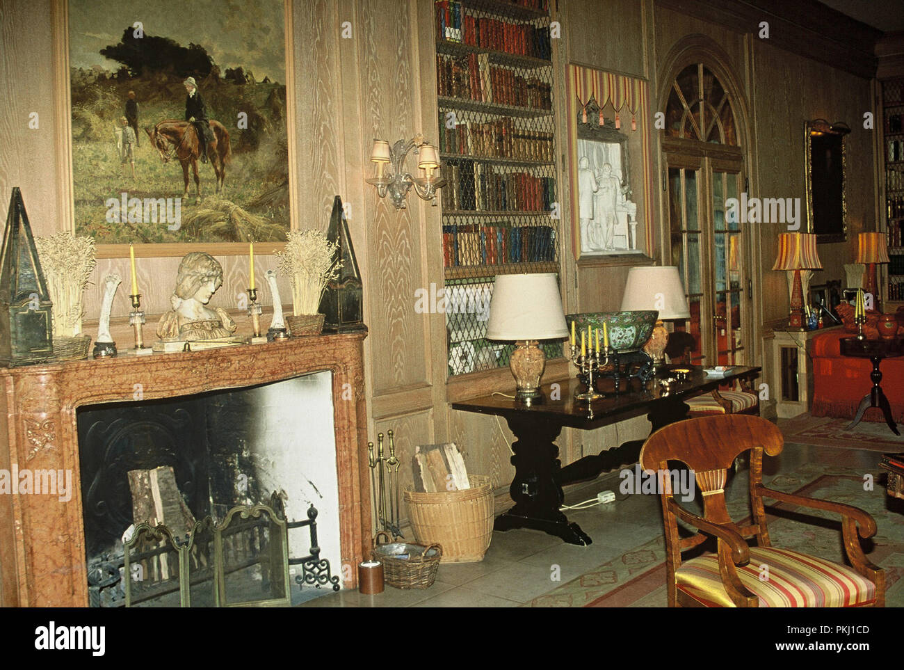 Im Haus des Familiensitz der Bismarcks Schloss Friedrichsruh nahe Amburgo, Deutschland 2006. Nella casa della famiglia residenza del castello di Bismarck Friedrichsruh vicino ad Amburgo, Germania 2006 Foto Stock