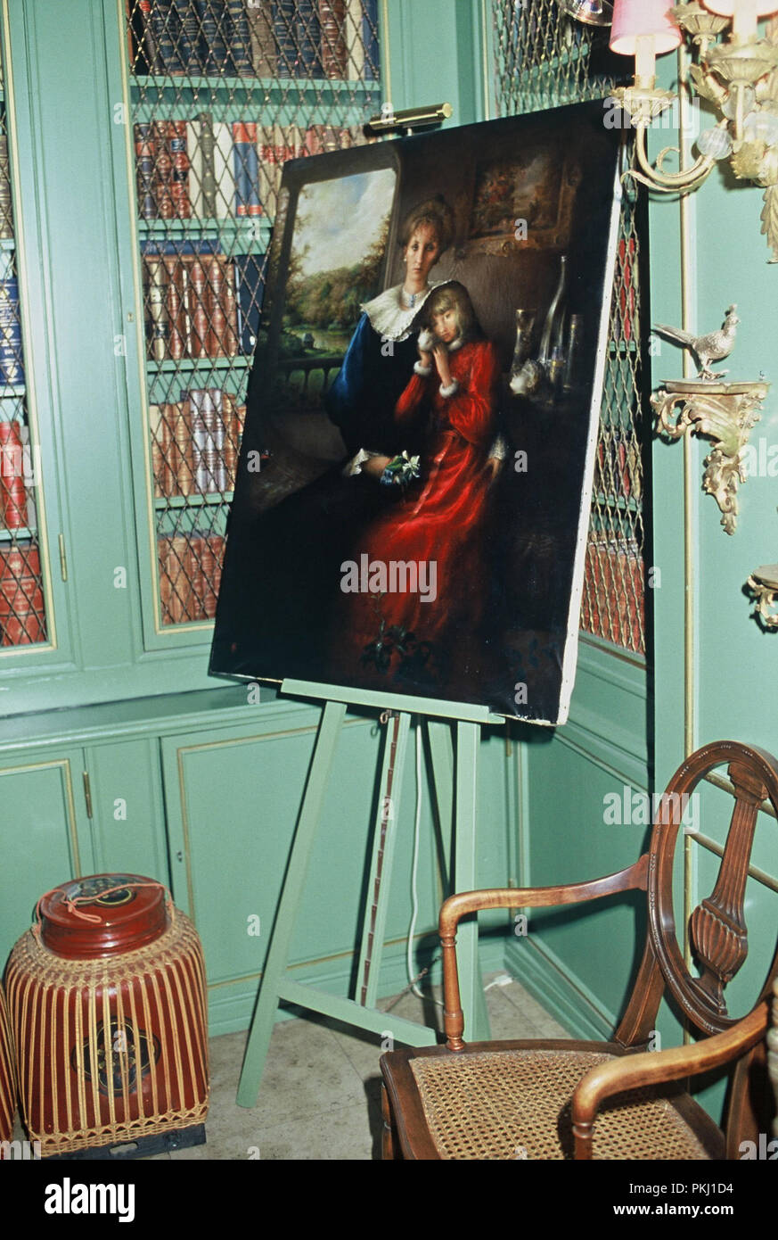 Im Haus des Familiensitz der Bismarcks Schloss Friedrichsruh nahe Amburgo, Deutschland 2006. Nella casa della famiglia residenza del castello di Bismarck Friedrichsruh vicino ad Amburgo, Germania 2006. Foto Stock