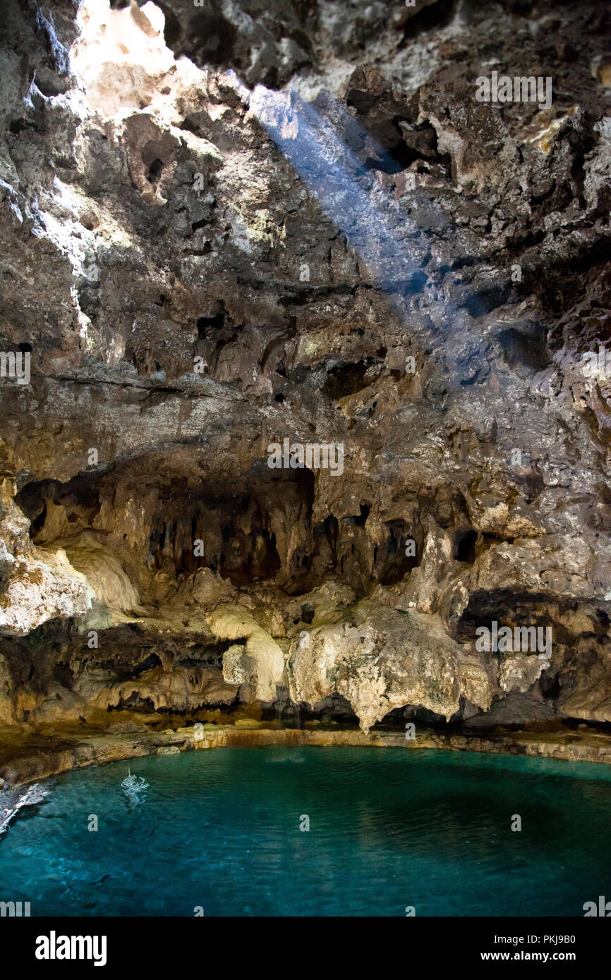 La grotta e bacino del Parco Nazionale. Alberta, Canada. Foto Stock