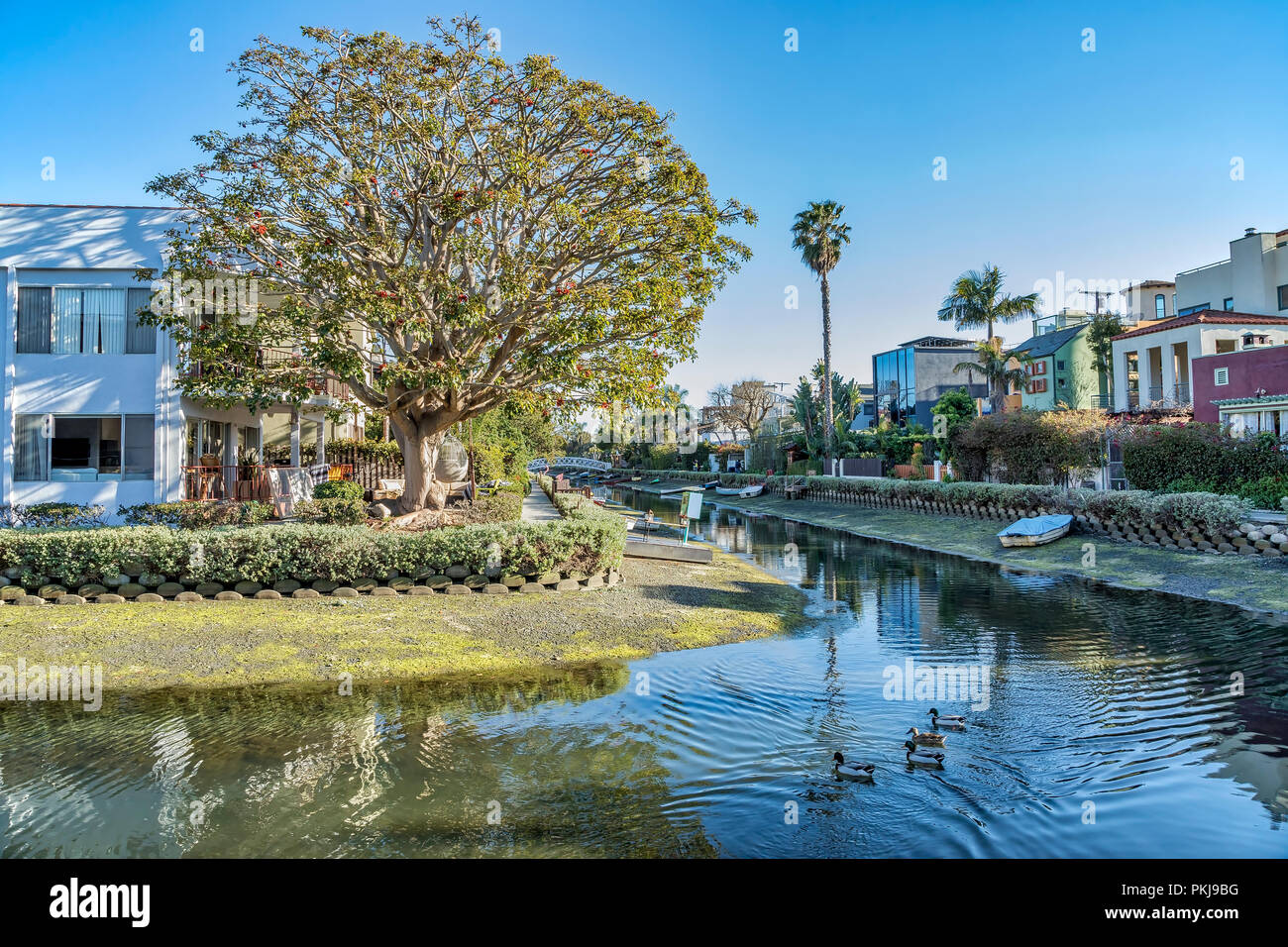 Canali di venezia a Los Angeles in California Foto Stock