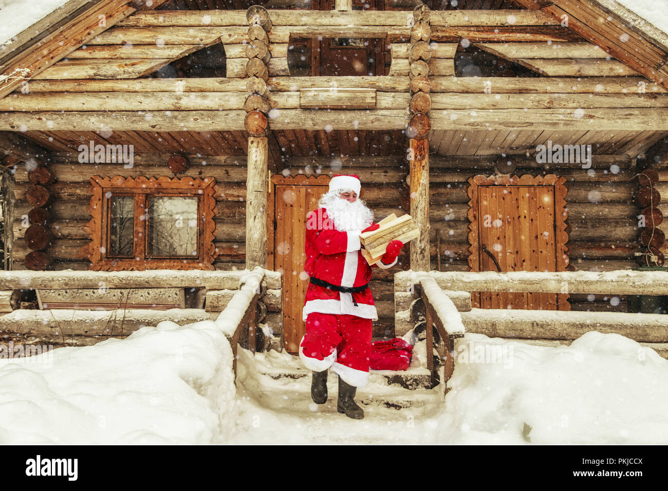 La vita quotidiana di Santa Claus. Casa di Babbo Natale al Polo Nord Foto  stock - Alamy