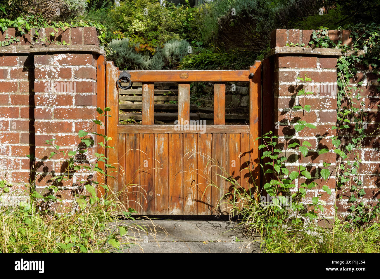 Garden gate di una country house nel Buckinghamshire, Inghilterra Regno Unito Regno Unito Foto Stock