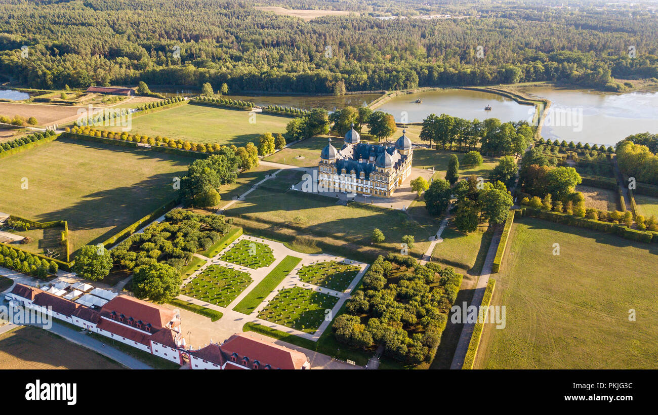 Schloss Seehof castello, Memmelsdorf, Alta Franconia, Baviera, Germania, Foto Stock