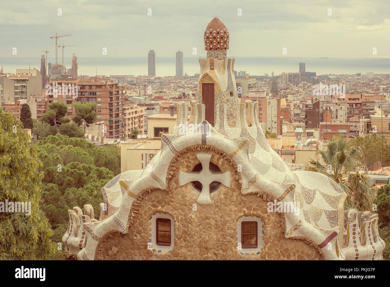 Barcellona è la capitale e la più grande città della Catalogna Foto Stock
