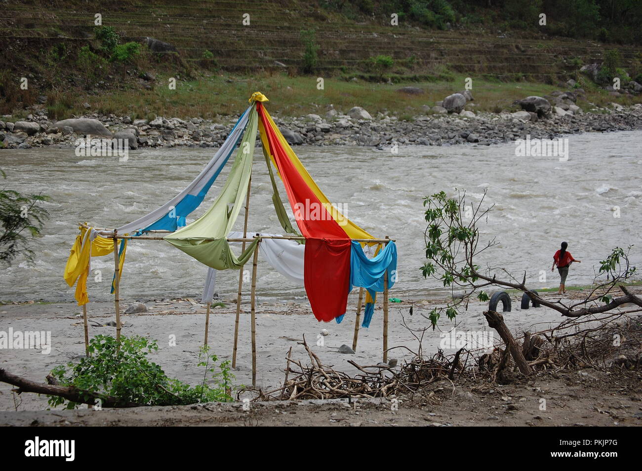 Bhotekoshi rafting, Nepal Foto Stock