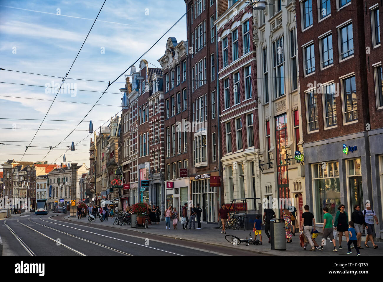 Amsterdam, Paesi Bassi - 7 Luglio 2018: vista generale della città di Amsterdam, Olanda Foto Stock