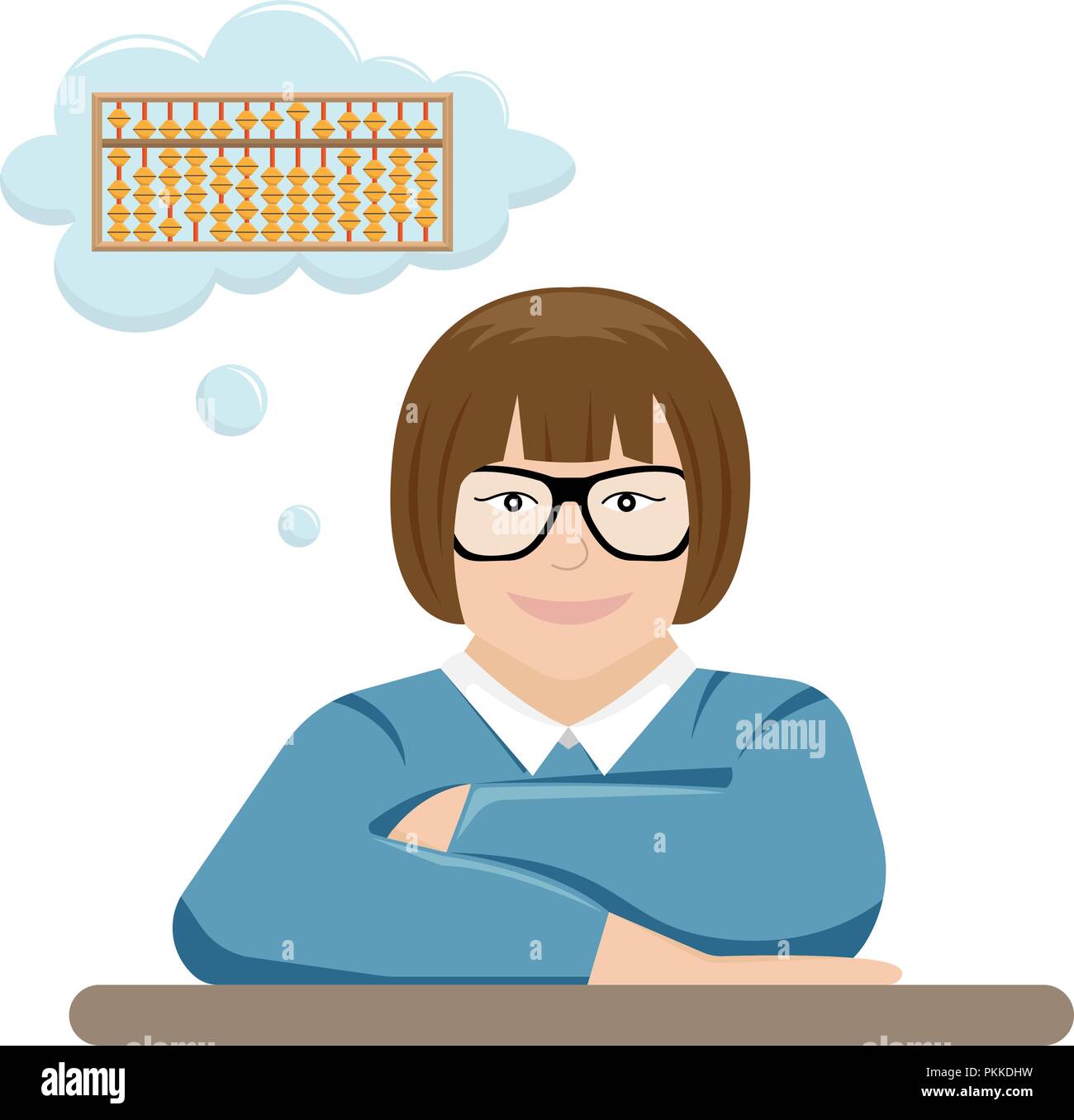 Illustrazione Vettoriale della pupilla innestata aritmetica mentale. Illustrazione Vettoriale