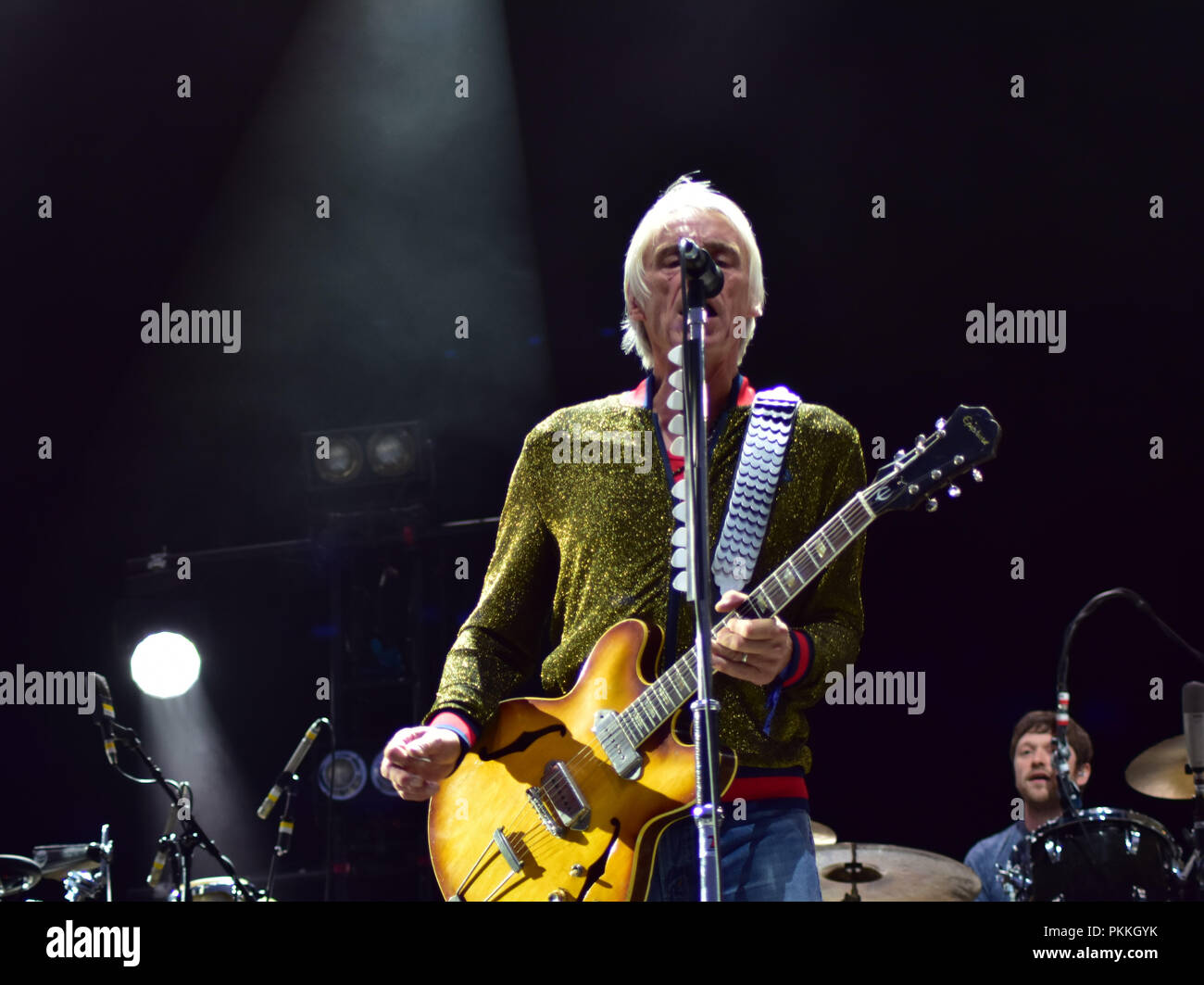 .Paul Weller e la sua band rock Downs Festival, Bristol, settembre 2018. Foto Stock