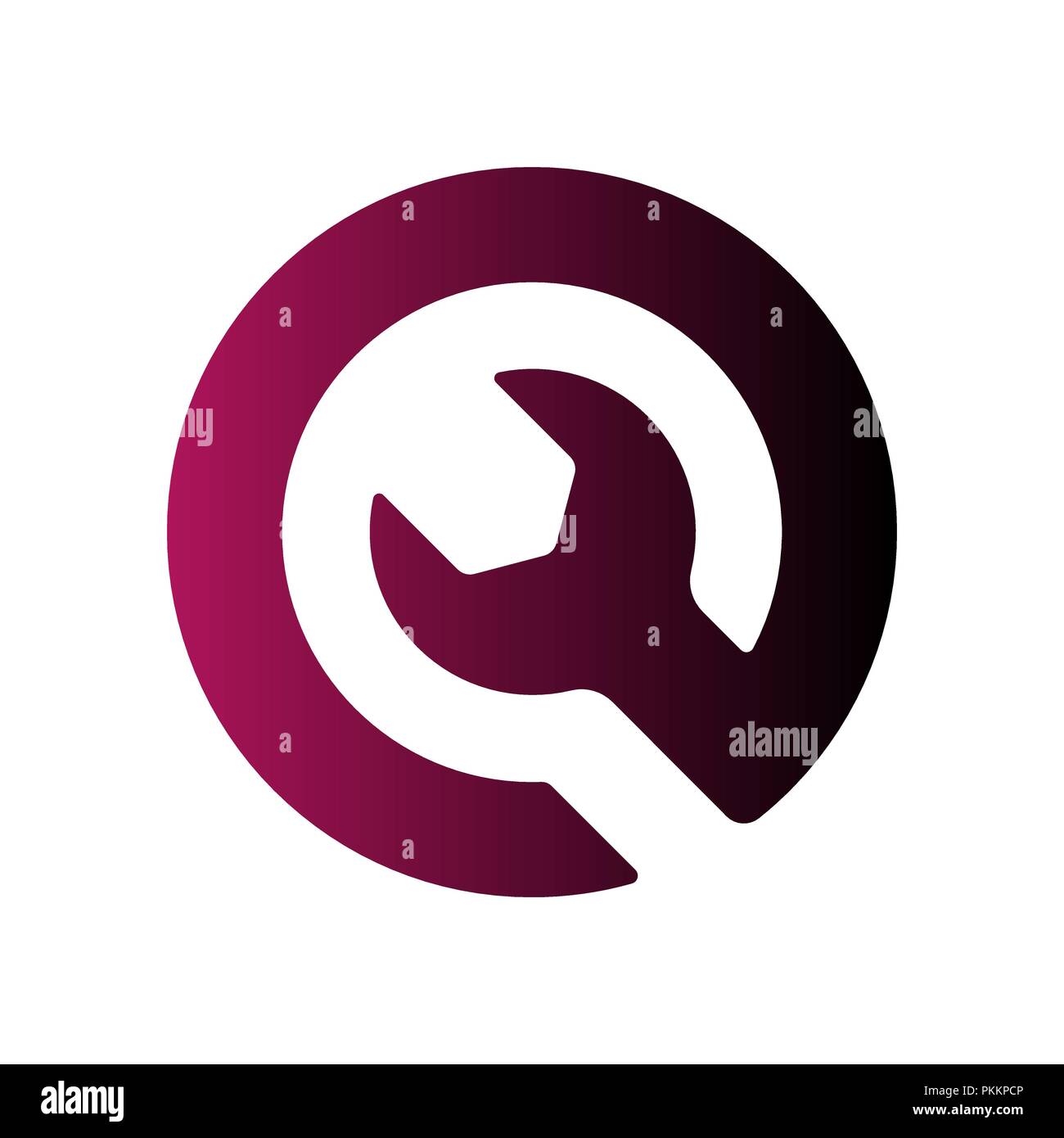 Logo design abstract riparare template vettoriale. Illustrazione design del logotipo azienda simbolo della chiave. Vettore web strumento di lavoro icona. EPS 10 Illustrazione Vettoriale