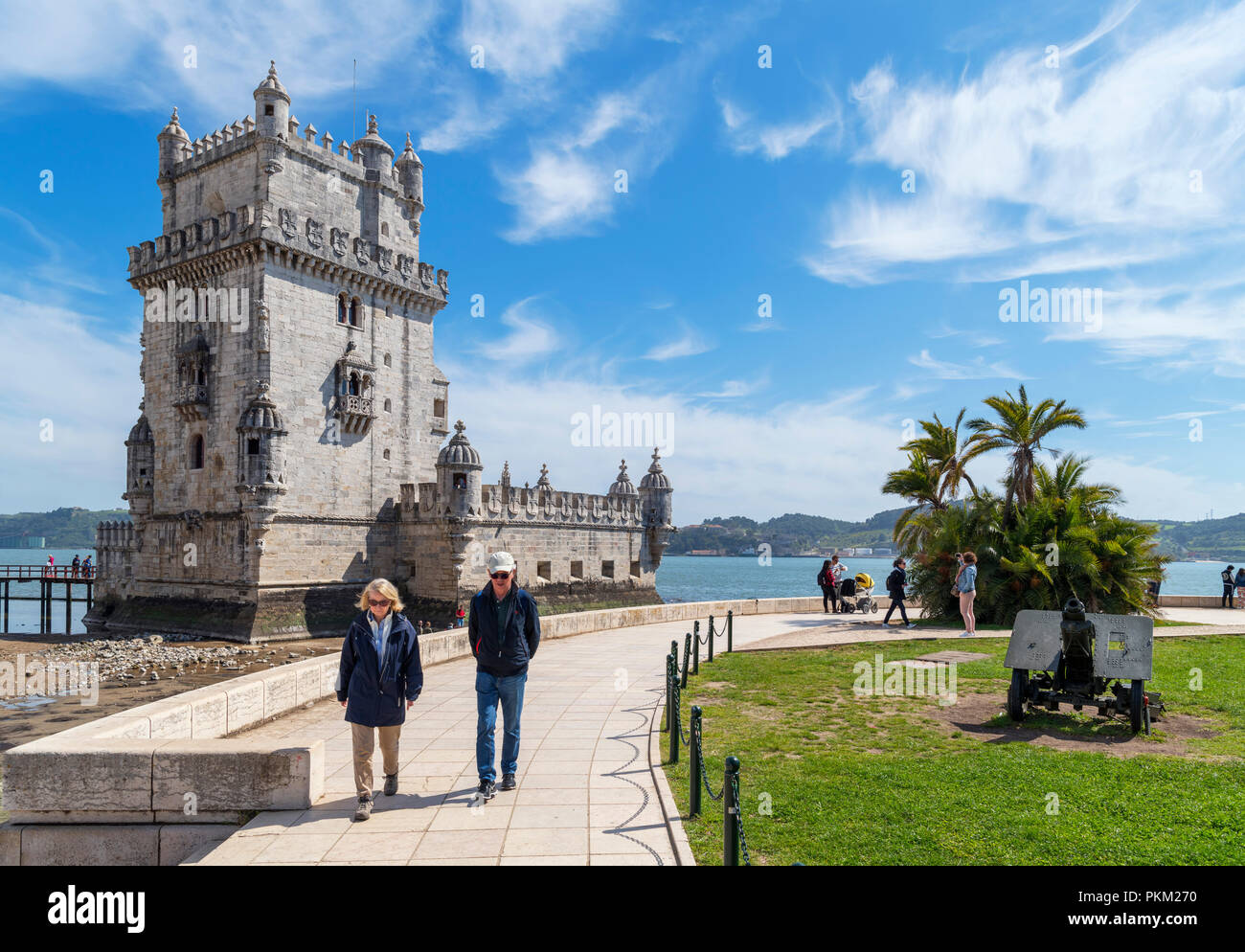 La Torre de Belem ( La Torre di Belem ), quartiere Belem, Lisbona, Portogallo Foto Stock
