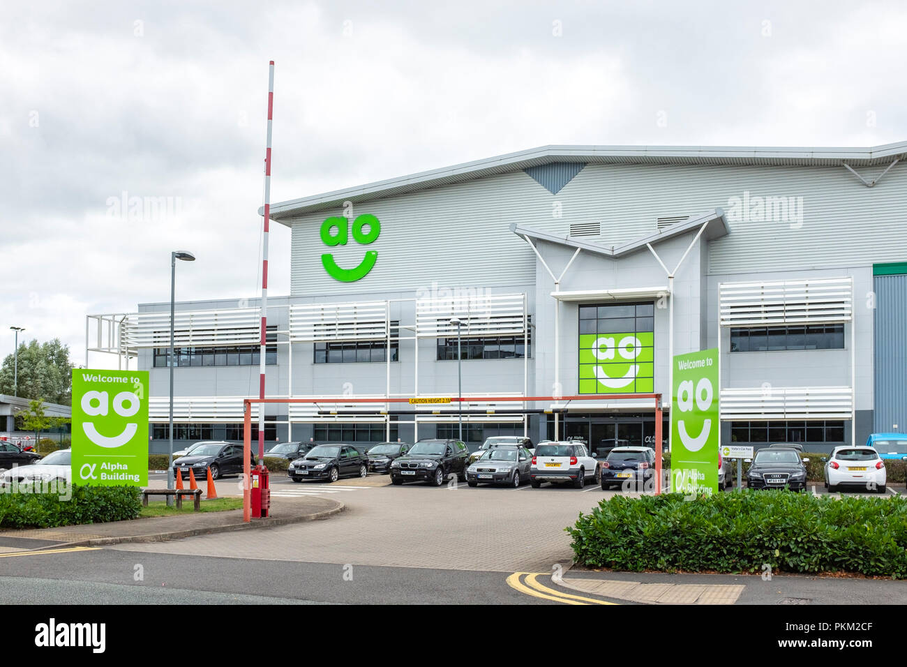 AO sede e centro di distribuzione a Crewe Cheshire Regno Unito Foto Stock