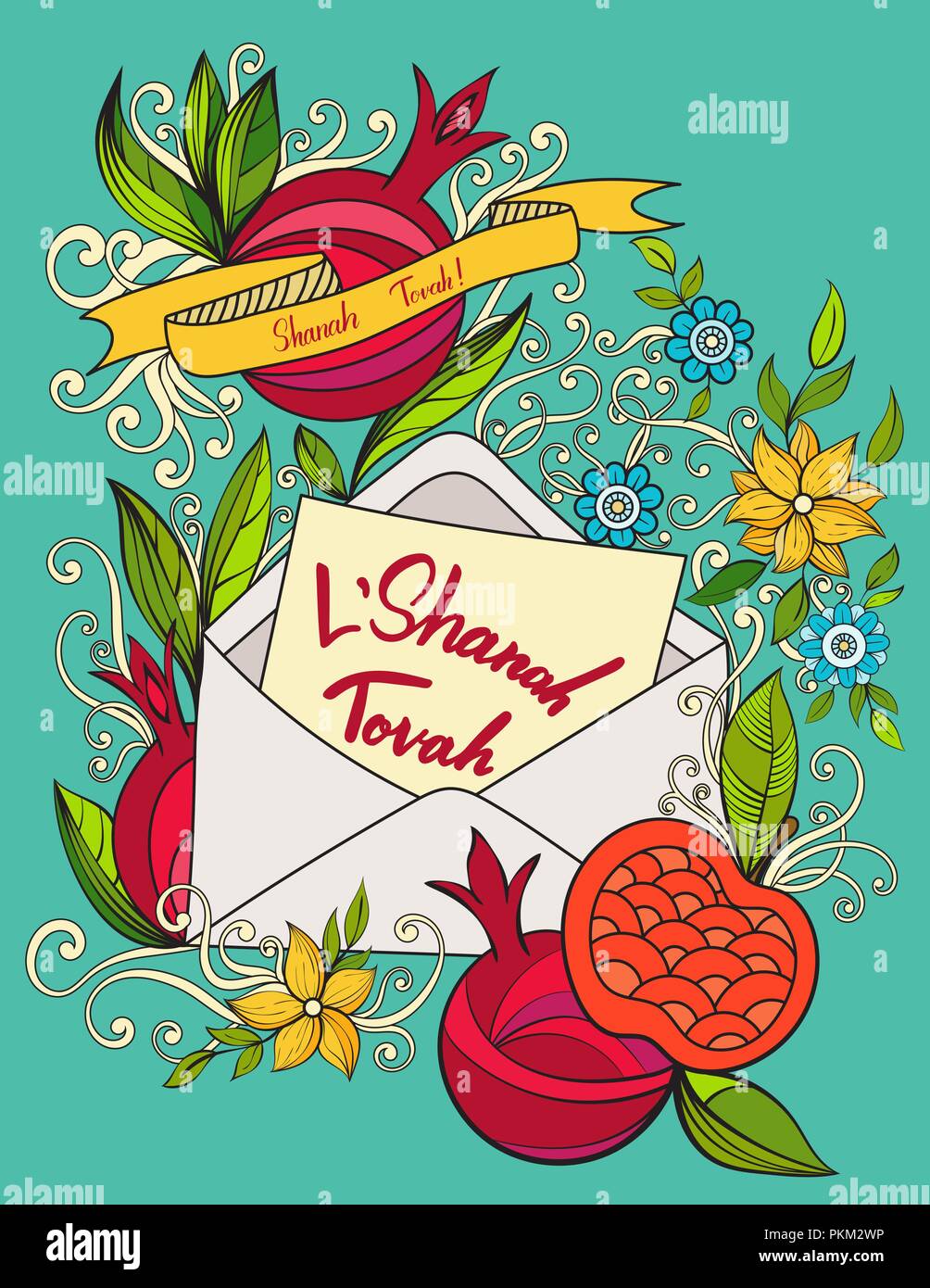 Biglietto Di Auguri Regal Publishing - Happy Rosh Hashanah - 17,8 X 12,7 Cm Con Busta - Progettato Nel Regno Unito