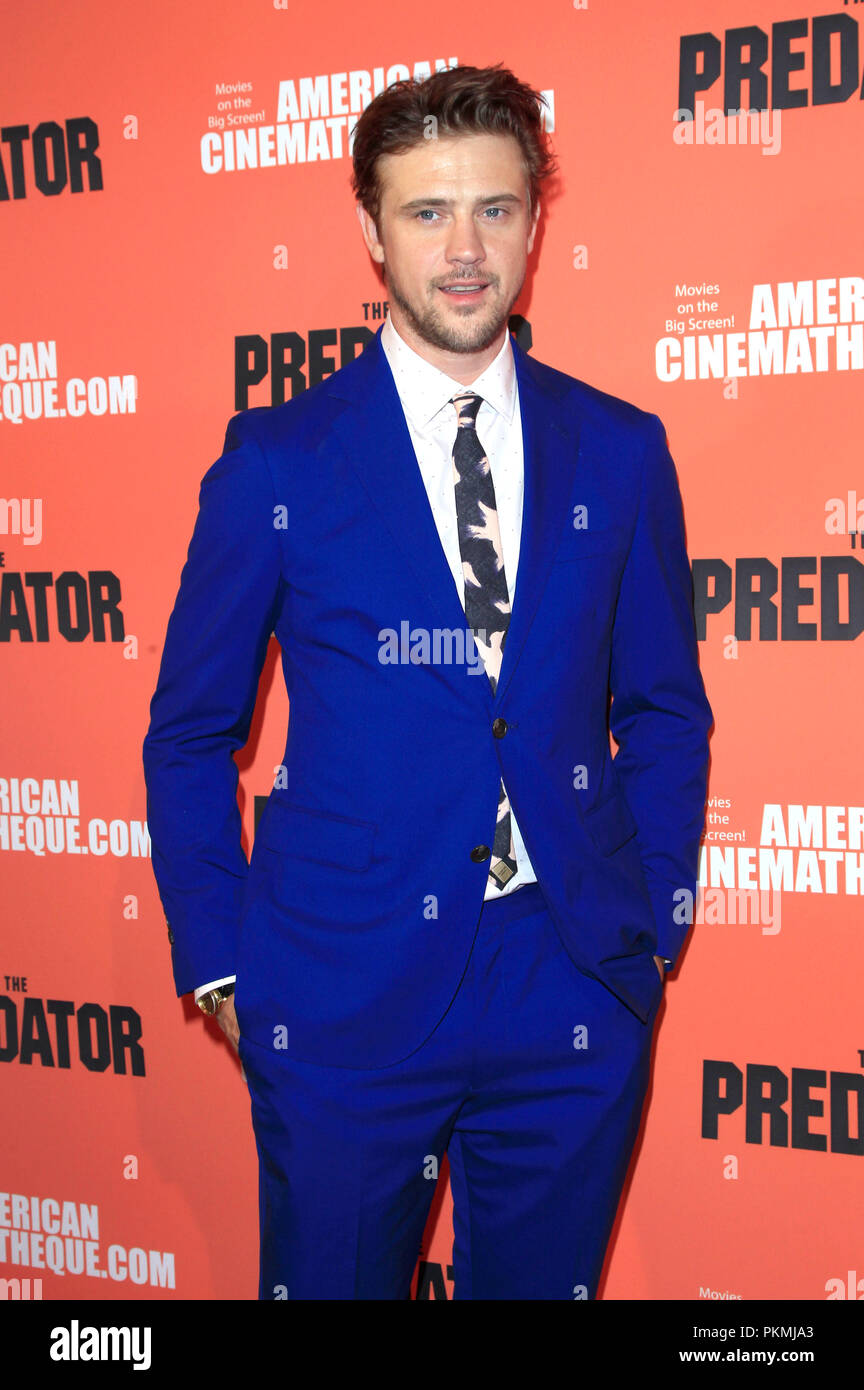 Boyd Holbrook frequentando "Predator" speciale proiezione al Teatro egiziano il 12 settembre 2018 a Los Angeles, California. Foto Stock