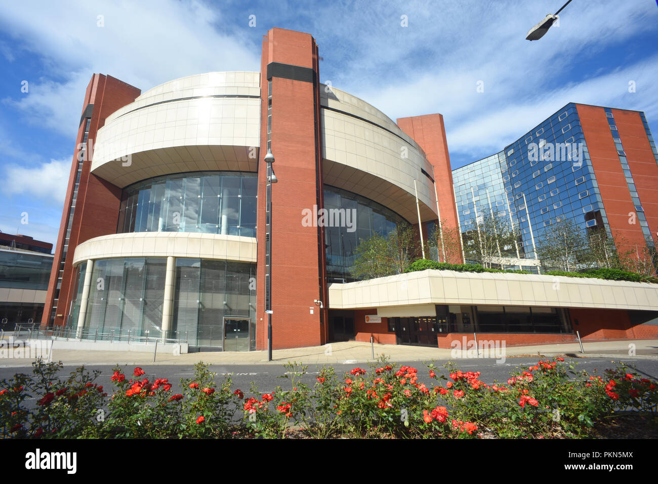 I letti di rose da harrogate conference center Yorkshire Regno Unito Foto Stock