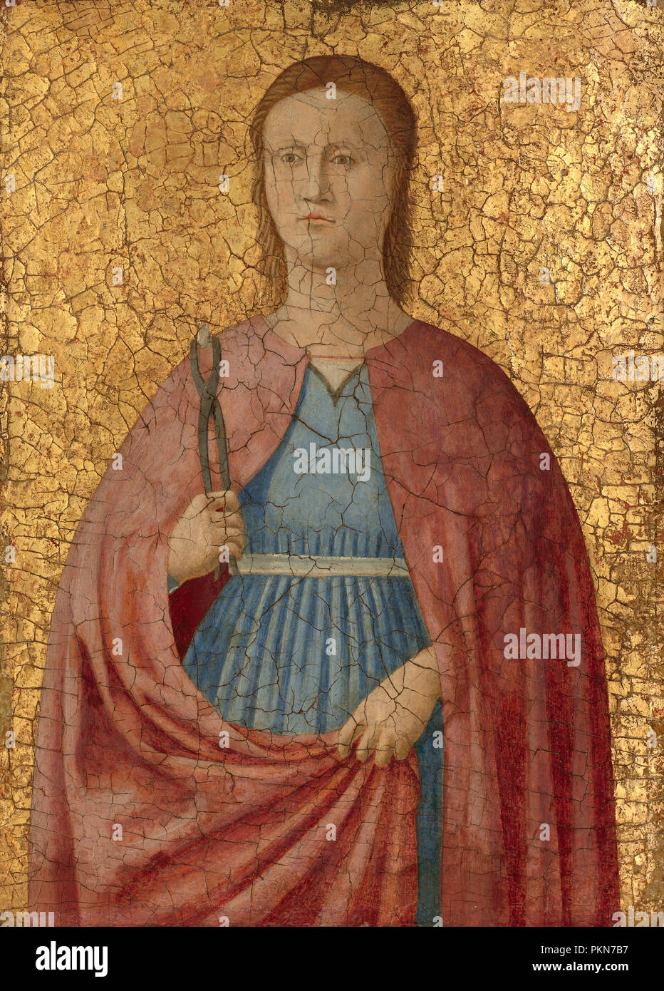 Santa Apollonia. Data: c. 1455/1460. Dimensioni: complessivo: 38,8 x 28 cm (15 1/4 x 11 in.) incorniciato: 56,5 x 45,7 x 7,6 cm (22 1/4 x 18 x 3 in.). Medium: tempera su pannello di pioppo. Museo: National Gallery of Art di Washington DC. Autore: attribuito a Piero della Francesca. Foto Stock