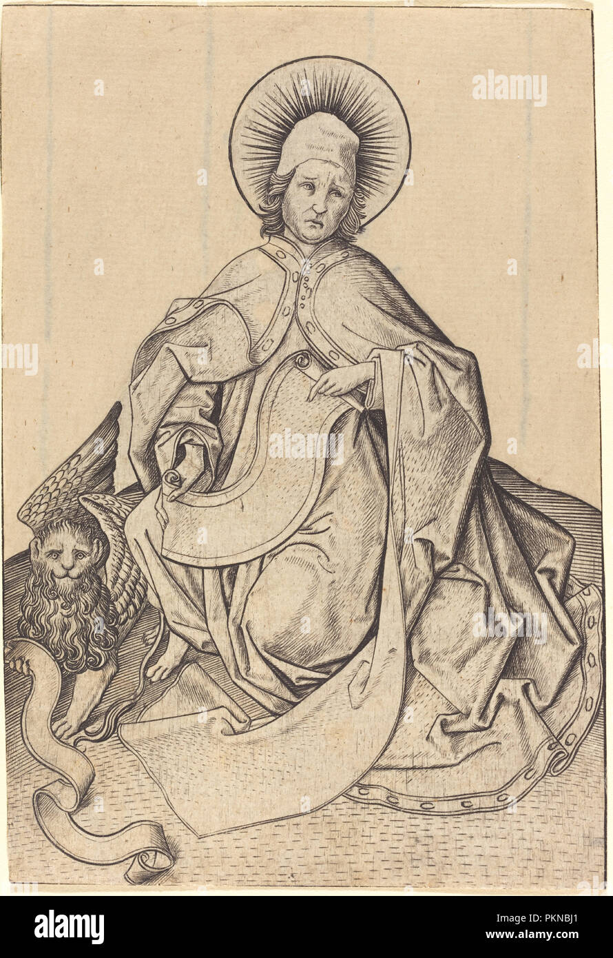 San Marco. Data: c. 1460/1465. Medium: incisione. Museo: National Gallery of Art di Washington DC. Autore: Master E. S. Foto Stock