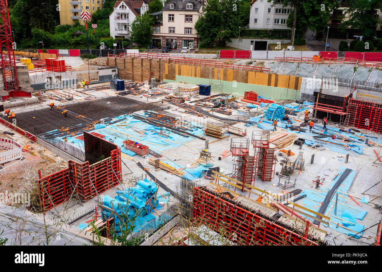 Sito in costruzione della Casals Forum dell'Kronberg Academy a Kronberg im Taunus, Germania Foto Stock
