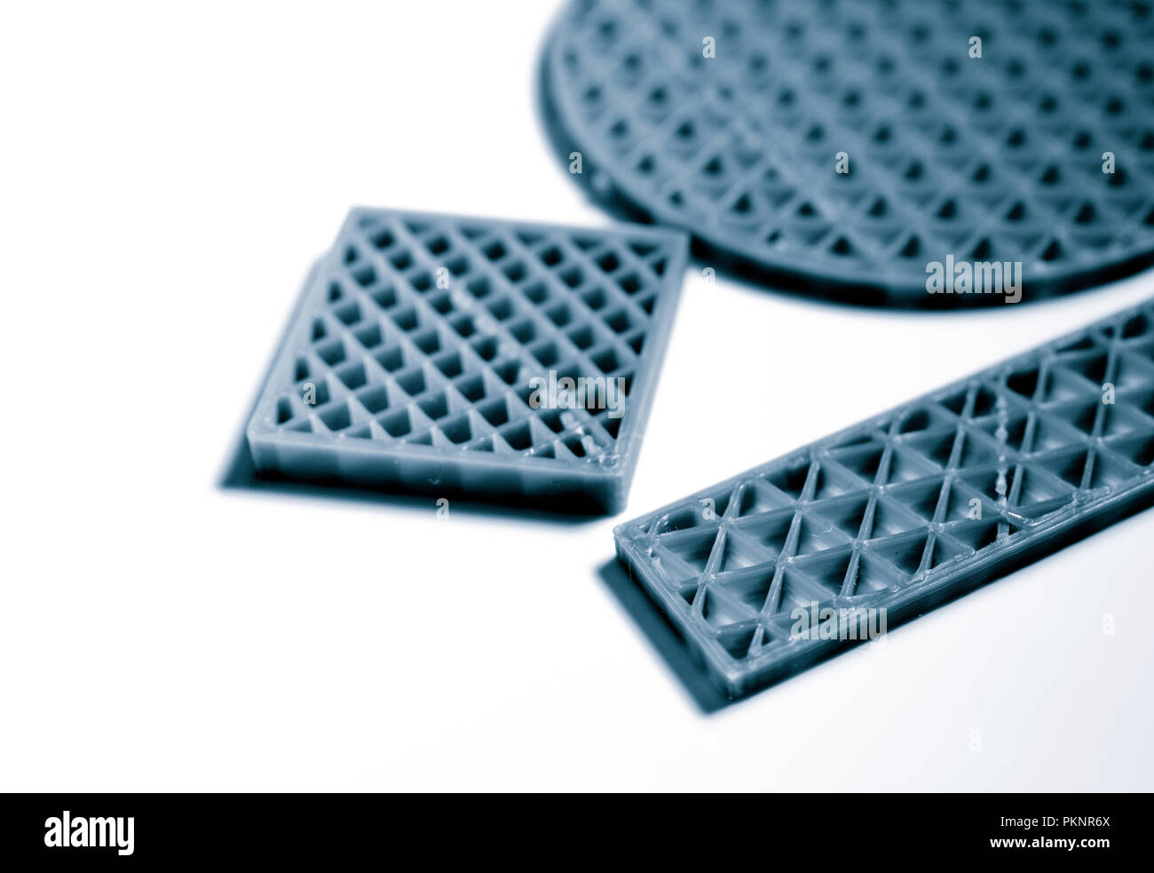 Metamaterial campioni fatti su stampante 3D. Foto Stock