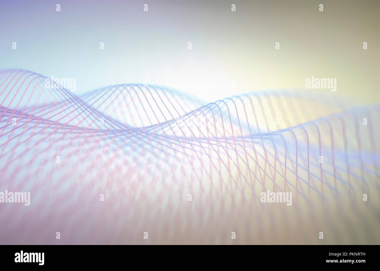 Abstract le linee ondulate e modelli, illustrazione. Foto Stock