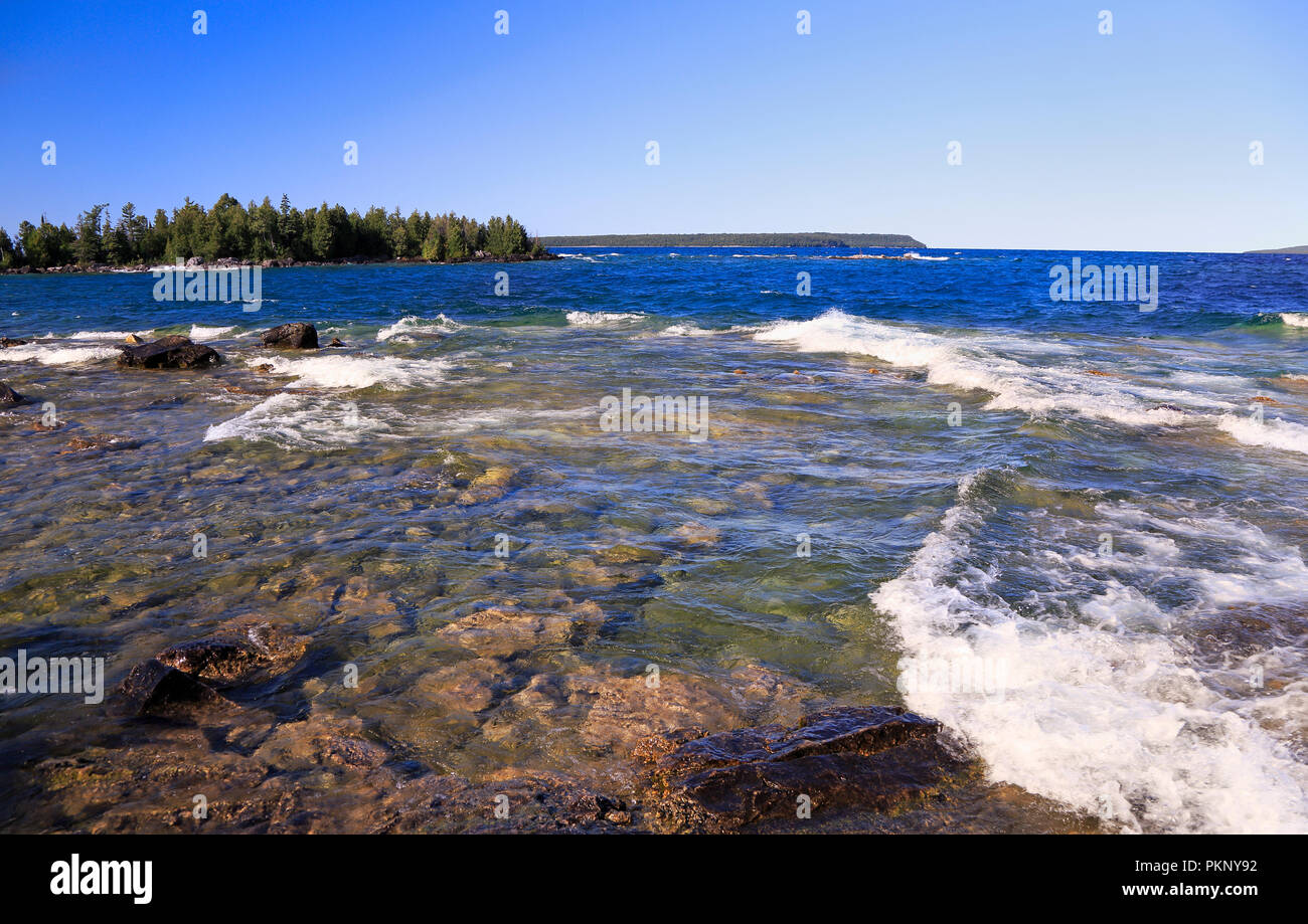 Bruce Peninsula National Park, Lago Huron in Georgian Bay, Canada Foto Stock