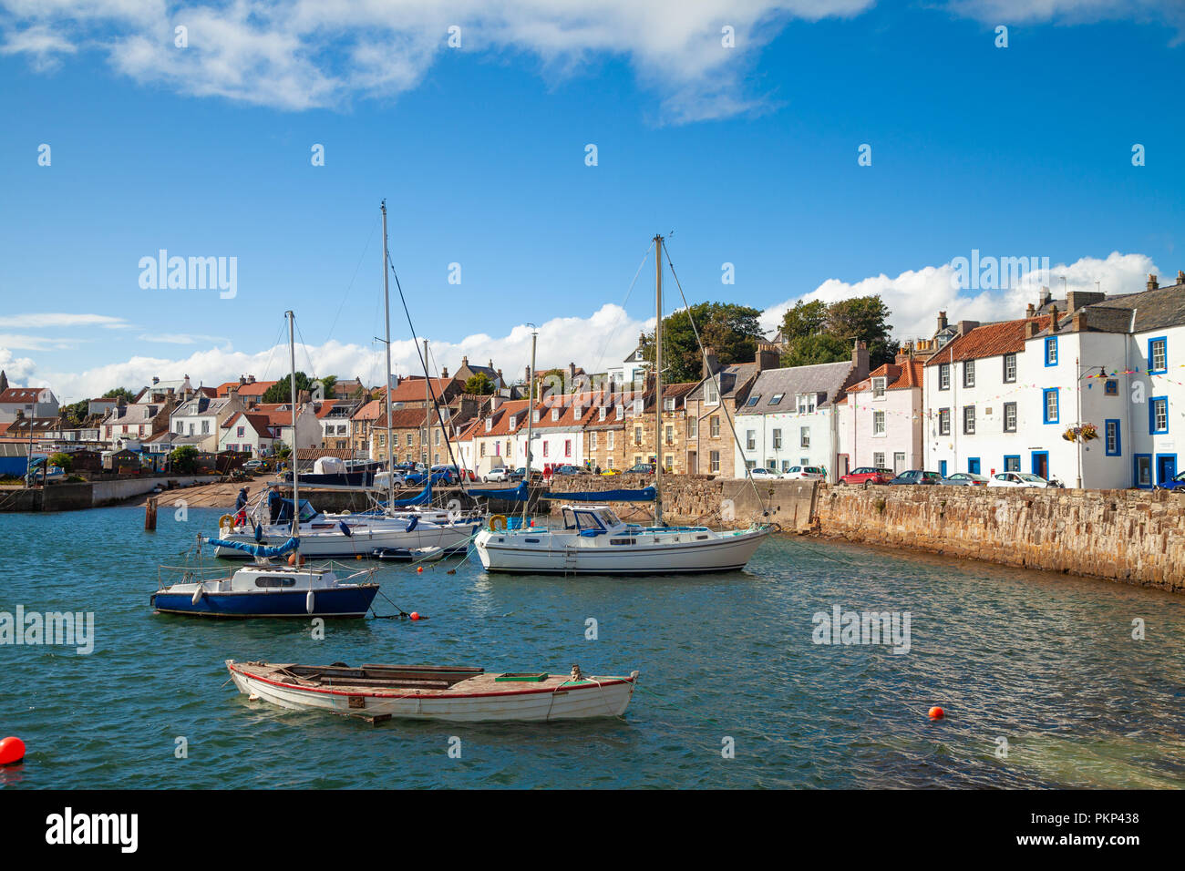 St Monans Harbour in Fife Scozia. Foto Stock